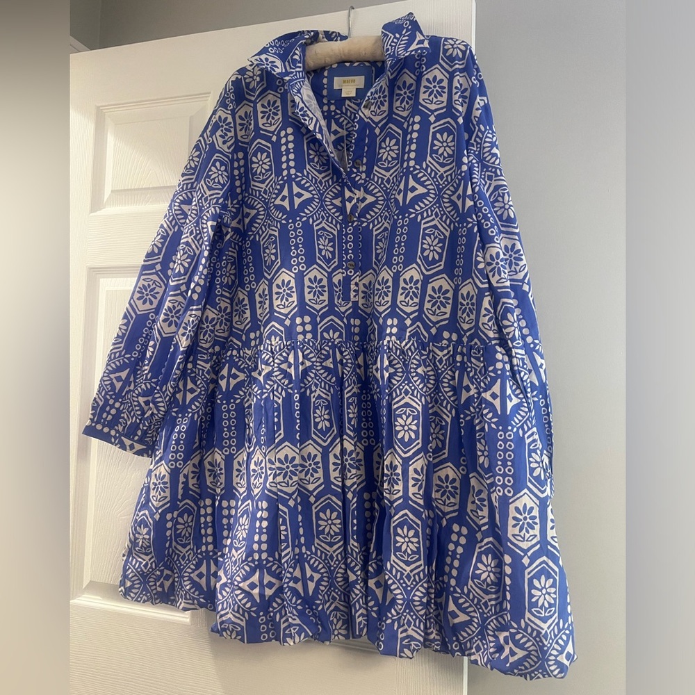 Blue and white Maeve dress